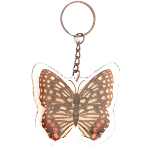 red ring skirt butterfly keychain